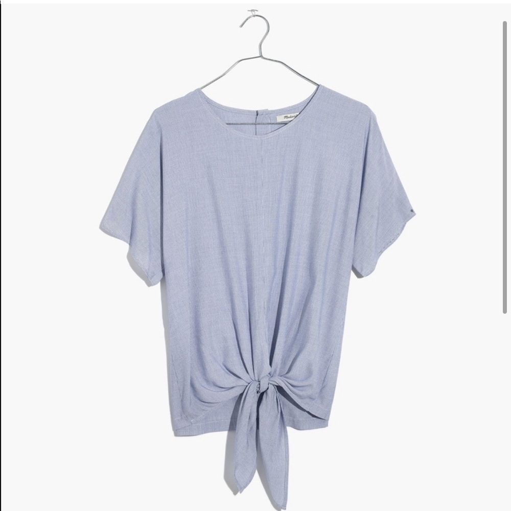 Madewell Button Tie Back Tee Stripes